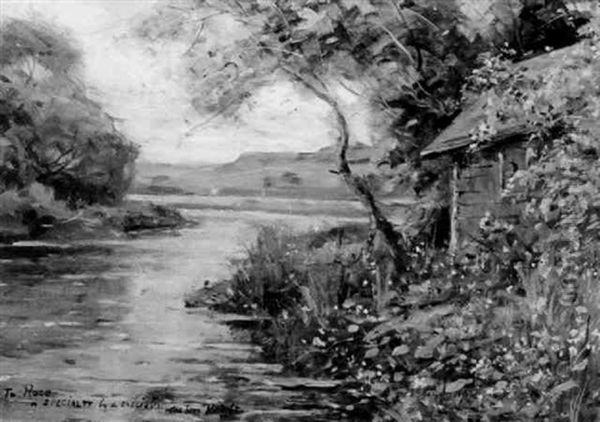Cottage By The River, Spring - view 1