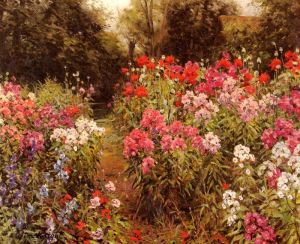 A Flower Garden by Louis Aston Knight