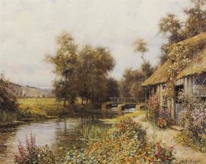 The Cottage Garden, Beaumont, Le Rogers by Louis Aston Knight