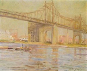 The Queensborough Bridge by Louis Aston Knight