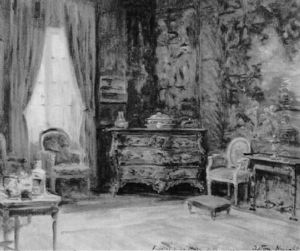 An Elegant Interior by Louis Aston Knight