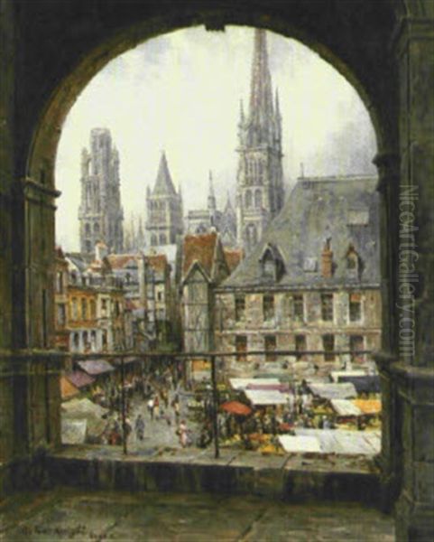 Market Place, Rouen - view 1
