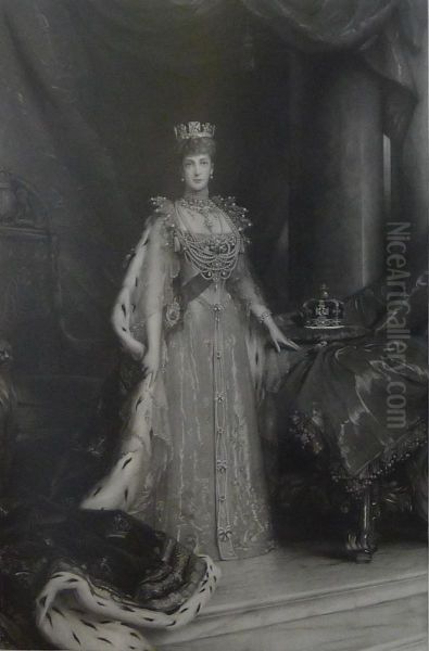 Portraits Of Her Majesty Queen Alexandra And His Majesty King Edward Vii - view 1