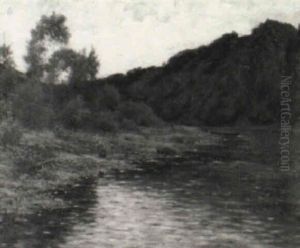 Canoers At River Bend