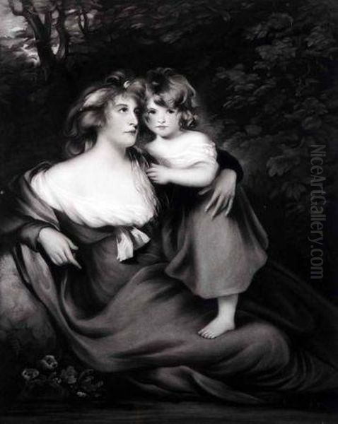 Mother And Daughter In Landscape - view 1