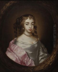 Portrait Of A Young Lady With Pearl Earrings And Necklace by Mary Beale
