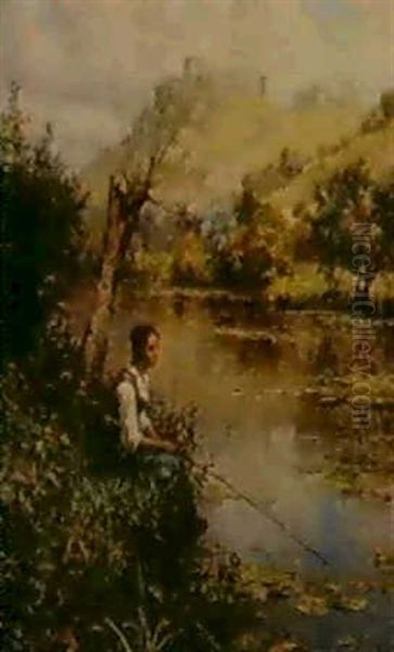 Woman Fishing - view 1