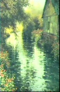 French River Landscape With A Cottage by Louis Aston Knight
