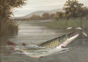 Feeding Time; Minnow Hunting (pair) by Roland Knight