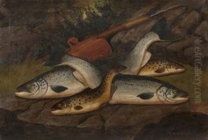 Salmon And Trout; Pike, Salmon And Trout (pair) by Roland Knight