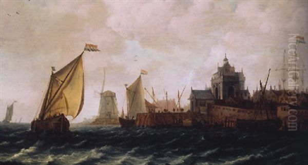 Schiffe Vor Der Kuste Von Dordrecht - view 1