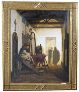 Fra Angelico At Work In The Monastery San Marco In Florence (fra Angelico Bei Der Arbeit Im Kloster San Marco In Florenz) by Otto Knille