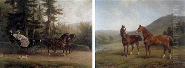 Carriage With Two Horses (+ Study Of Two Horses, 1860; 2 Works) - view 1