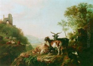 A Mountainous Landscape With A Shepherd And His Flock A Mountainous Landscape With A Shepherd And His Flock