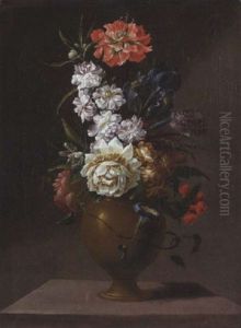 Blumenstilleben Mit Iris Und Nelken by Henriette Gertruide Knip