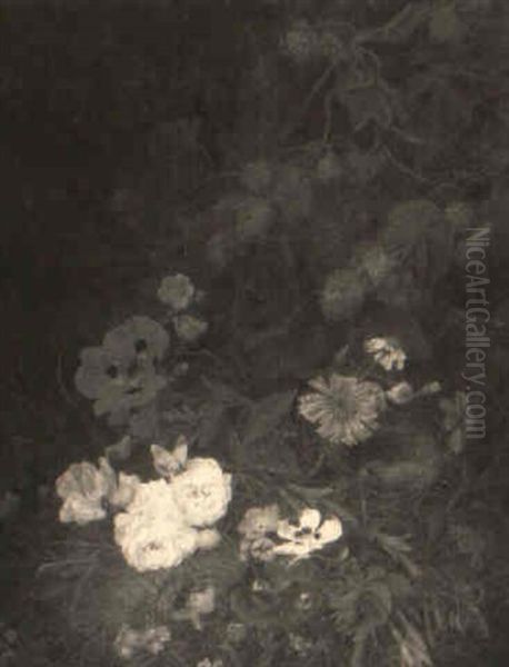 Stilleben Mit Blumen Und Einem Vogelnest - view 1