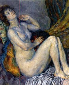 Sitzender Weiblicher Akt by Robert Knoebel