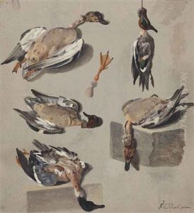 Studies Of A Teal Duck And Other Wild Duck (recto); A Seated Man Reading (verso) Studies Of A Teal Duck And Other Wild Duck (recto); A Seated Man Reading (verso)