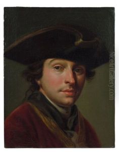 Portrait Presume Du Peintre Anton Van Maron (1733-1808)