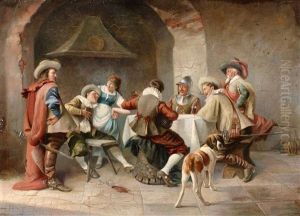 Landsknechte In Der Schanke by August Hermann Knoop