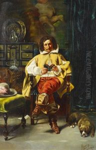 Lesender Landsknecht