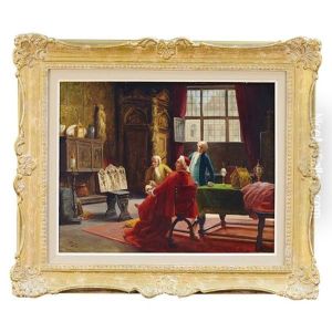 Cardinal Examining An Altar Piece by August Hermann Knoop