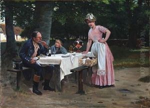 August Hermann Knoop (after Erik Henningsen): Frokost I Skoven by August Hermann Knoop