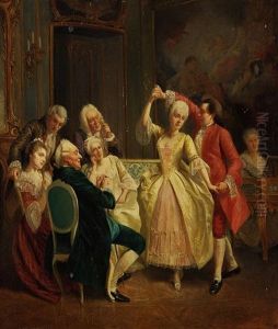 Die Tanzstunde by August Hermann Knoop