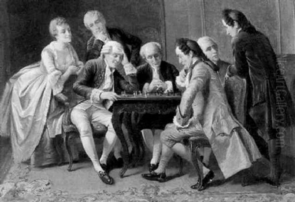 Salon Mit Schachspielern - view 1
