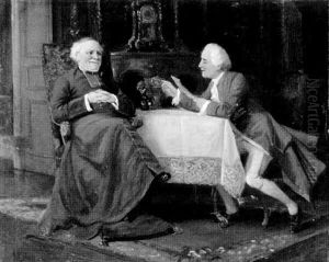 Interieurszene by August Hermann Knoop