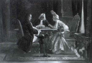 Beim Schachspiel by August Hermann Knoop