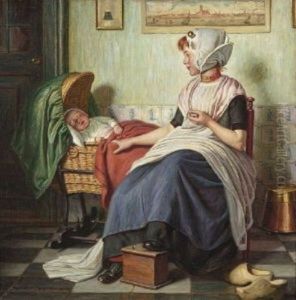 Mutter Mit Kind In Der Stube Mutter Mit Kind In Der Stube