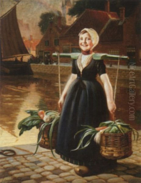 Woman Returning From Market - view 1