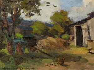 Barnyard Scene by Elizabeth Annie Mcgillivray Knowles