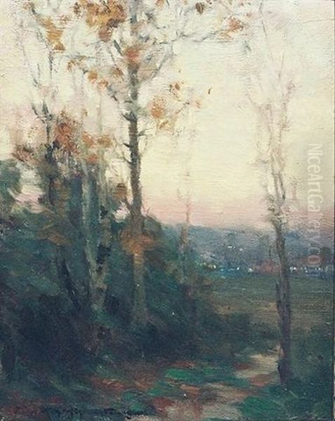 Sunrise Over A Rural Village - view 1