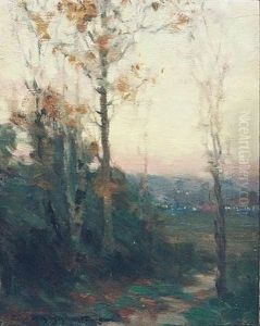 Sunrise Over A Rural Village by Elizabeth Annie Mcgillivray Knowles