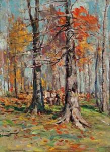 Hauling Cordwood, Autumn by Farquhar McGillivray Strachen Knowles