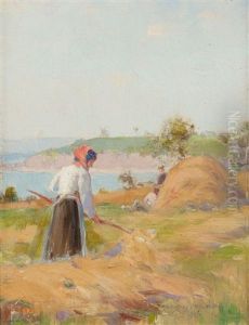 Haymaking, Brittany by Farquhar McGillivray Strachen Knowles
