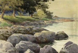 Landscape With Rocky Shoreline by Farquhar McGillivray Strachen Knowles