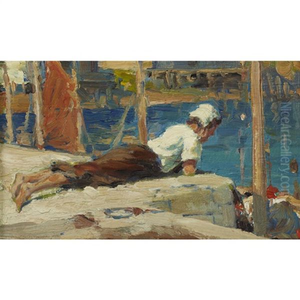 Child At A Dock - view 1