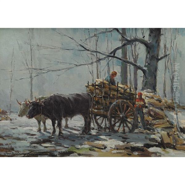 Loading The Wagon, Winter - view 1