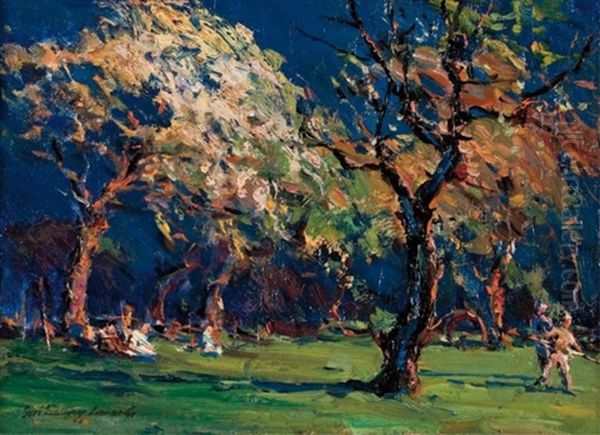 Wooded Landscape With Figures - view 1