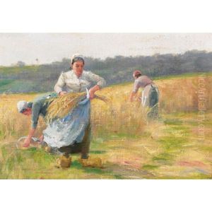 In A Wheatfield (study) by Farquhar McGillivray Strachen Knowles