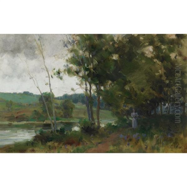 Young Lady In A Pastoral Landscape - view 1