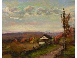 Homestead In Autumn, Quebec by Farquhar McGillivray Strachen Knowles