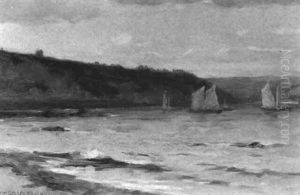 Coastal Scene With Sailboats by Farquhar McGillivray Strachen Knowles
