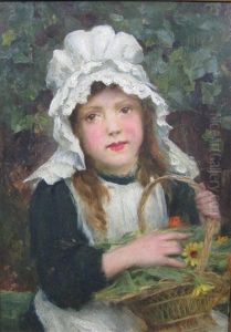 A Girl Holding A Basket