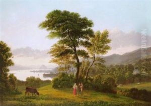 On The Banks Of The River Clyde, Dumbarton Rock In The Distance