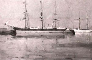 Preparing To Sail, Yarra River by William Dunn Knox