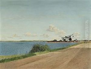 Harbourscape From Skive by Hans Christian Knudsen